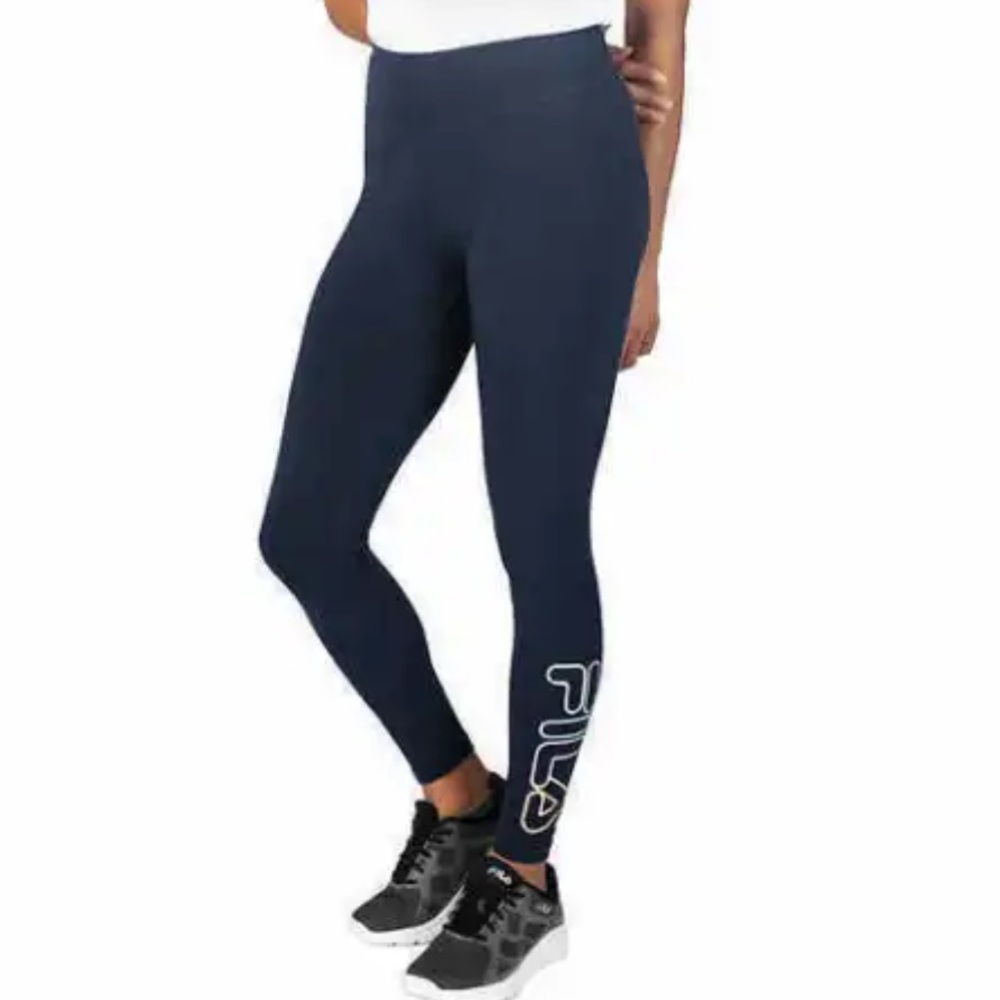 FILA Logo Women’s Legging / Yoga Pants Navy Blue size: XL Extra Large NWOT